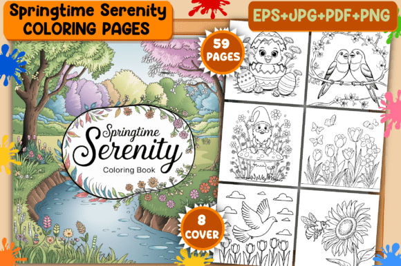 Download Springtime Serenity Coloring Pages - Springtime Collection