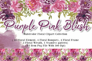 Download Purple Pink Blush Flower Watercolor - Blush flower Collection