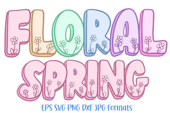Download Floral Spring Font Letters Springtime - Springtime Collection