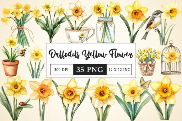 Download Daffodils Yellow Flower Clipart - Daffodil Collection