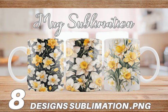 Download Mug Daffodil Pattern - Daffodil Collection