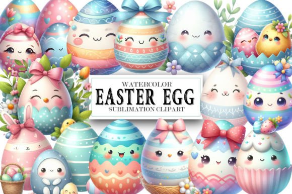 Download Cute Easter Eggs Sublimation Clipart - Easter eggs sublimation Collection