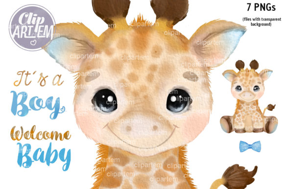 Download Boy Giraffe with Bow Tie PNG Clip Art - Premium Resources