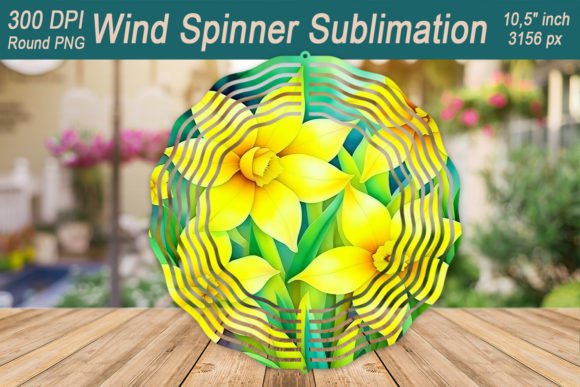 Download Daffodil Flower Wind Spinner Sublimation - Daffodil Collection