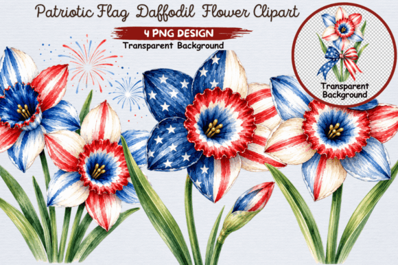 Download Patriotic Daffodil Flower PNG Clipart - Daffodil Collection