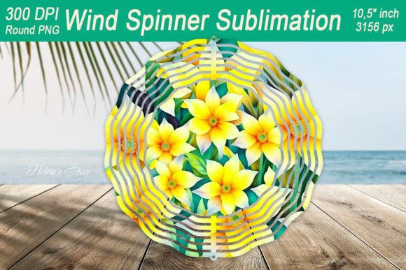 Download Daffodil Flower Wind Spinner Sublimation - Daffodil Collection