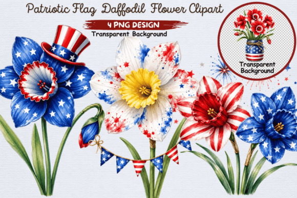 Download Patriotic Daffodil Flower PNG Clipart, - Daffodil Collection