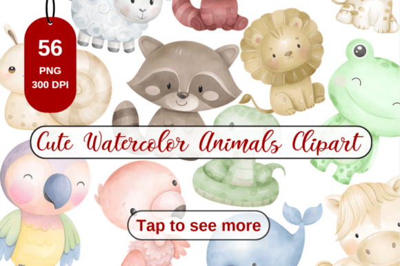 Download Cute Watercolor Animals Clipart Bundle - Premium Bundle