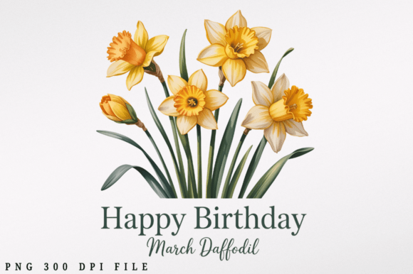 Download March Daffodil Flower PNG Design - Daffodil Collection