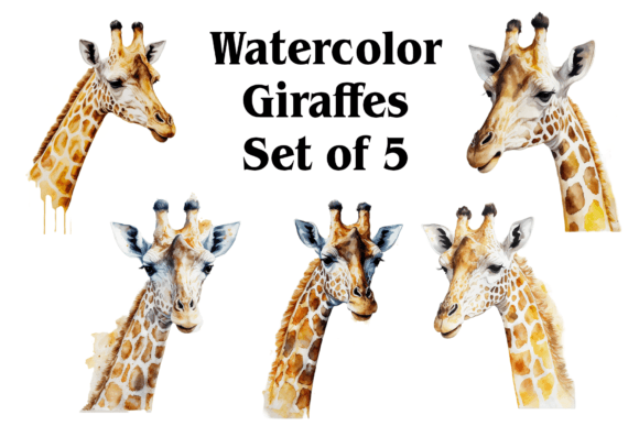 Download Watercolor Giraffes - Premium Resources